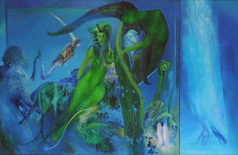 A Little Warm in Blue Endless, 130 x 200 cm, oil on canvas, 1995 – Željko Đurović