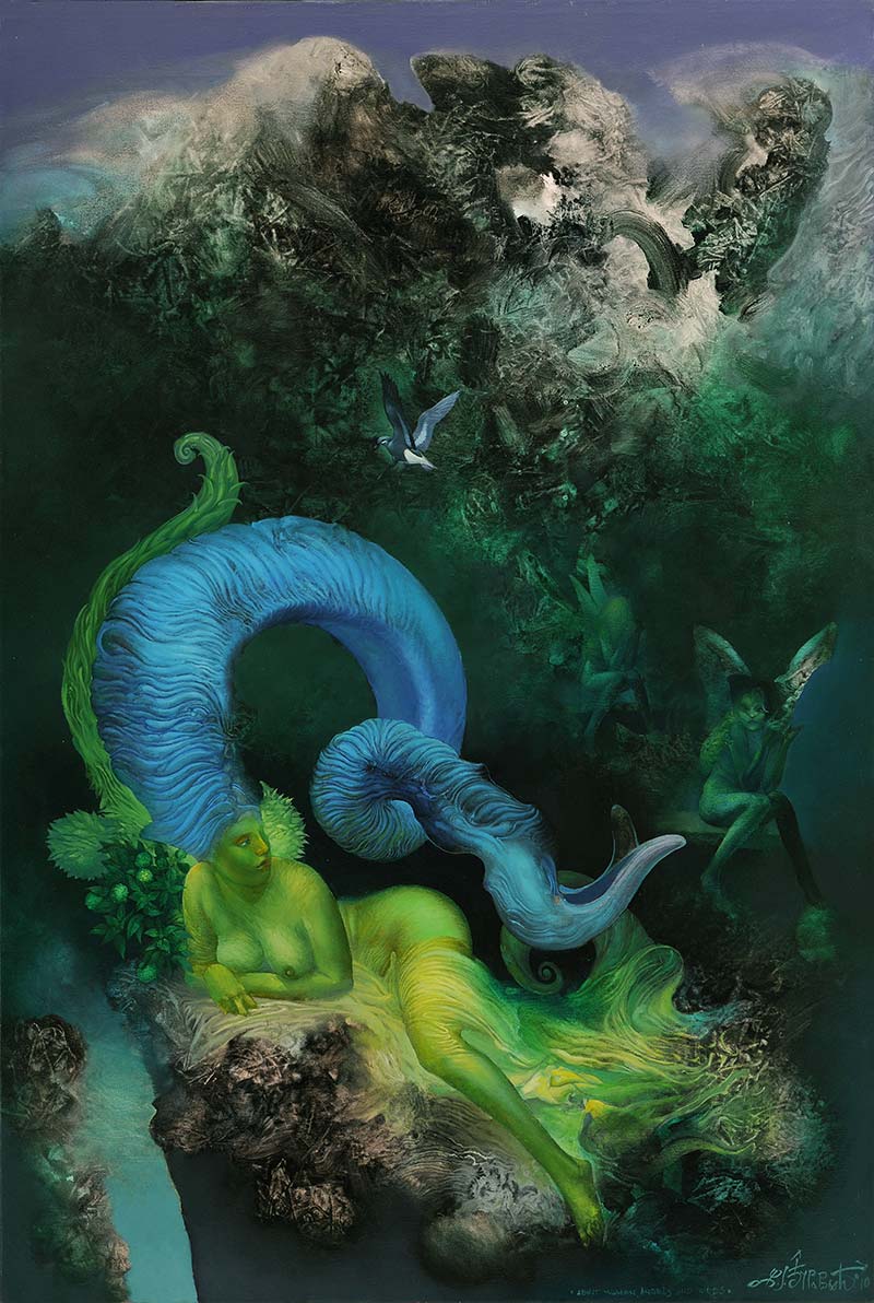 About Women, Angels and Birds, 114 x 76 cm, oil on canvas, 2010 – Željko Đurović