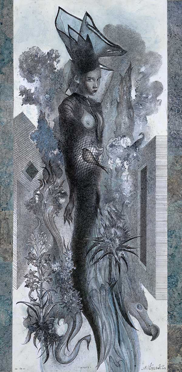 Cage, 120 x 59 cm, mixed media, 2026 – Željko Đurović