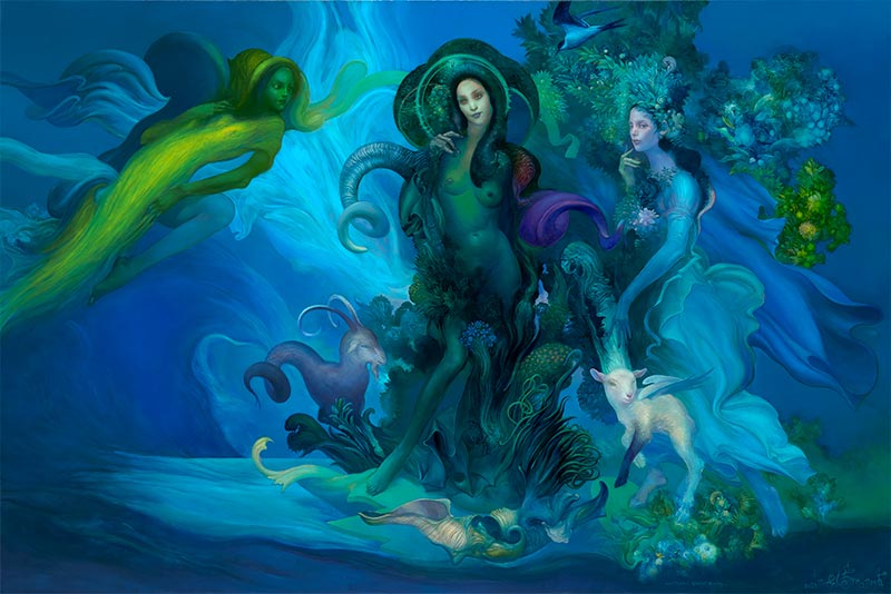 Caress of the Gentle Wind, 135 x 202 cm, oil on canvas, 2023 – Željko Đurović
