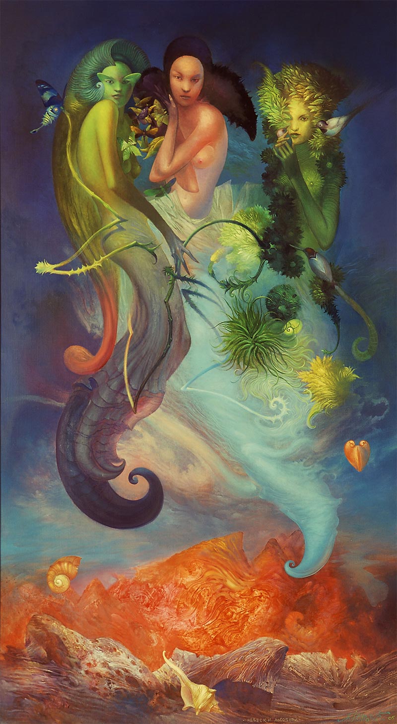 Celestial Communion, 140 x 95 cm, oil on canvas, 2004 – Željko Đurović