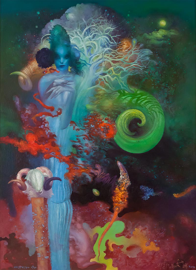 Daughter of the Moon, 65 x 50 cm, oil on canvas, 2013 – Željko Đurović