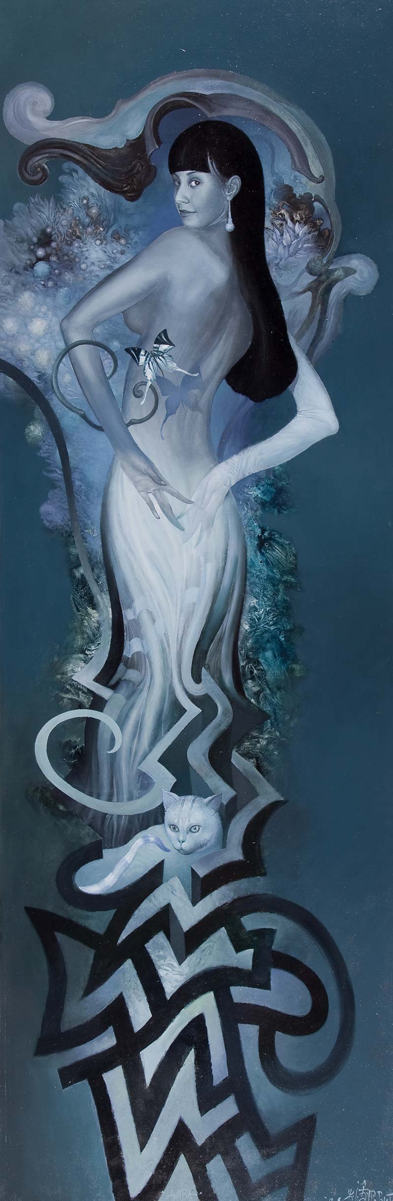 Diva, 195 x 65 cm, oil on canvas, 2009 – Željko Đurović