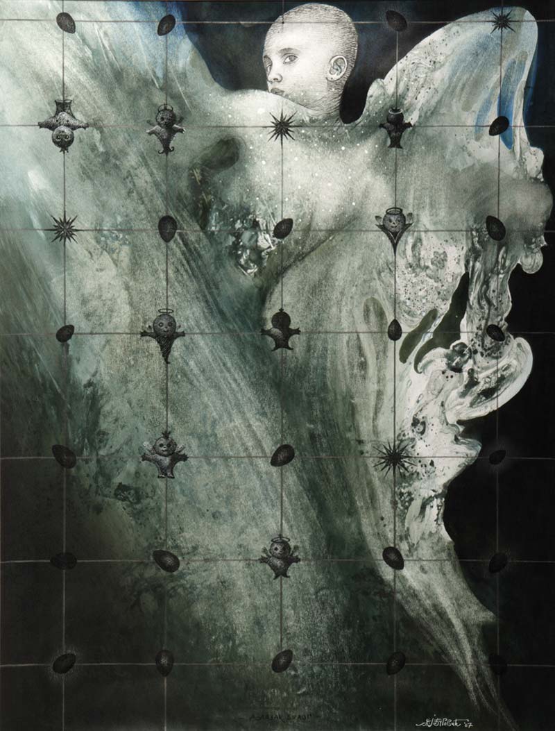 The Coming of the White, 65 x 50 cm, mixed media, 2007 – Željko Đurović