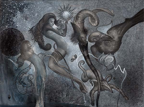 Society of the Free, 50 x 80 cm, mixed media, 2015 – Željko Đurović