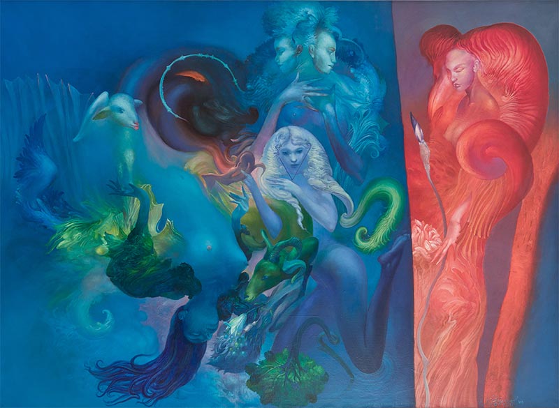 Entering the Great Blue, 130 x 180 cm, oil on canvas, 2006 – Željko Đurović