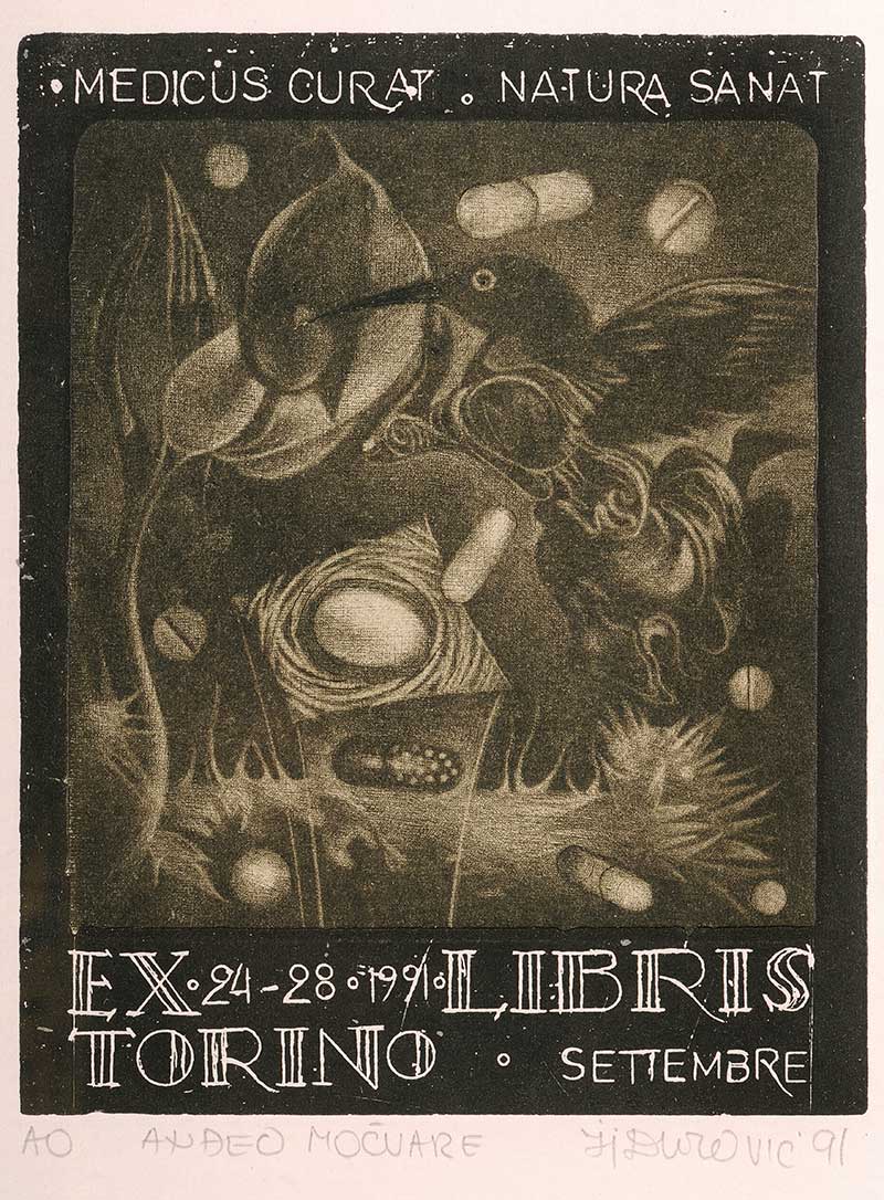 Ex Libris – Angel of the Marsh, 1991 – Željko Đurović