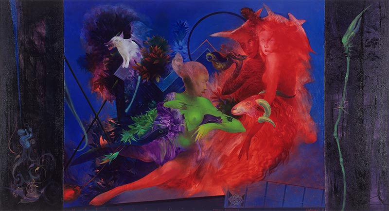 Fiery Twins, 155 x 210 cm, oil on canvas, 1993 – Željko Đurović