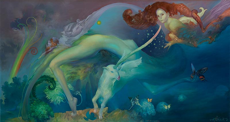 Formation of the Rainbow, 85 x 160 cm, oil on canvas, 2007 – Željko Đurović