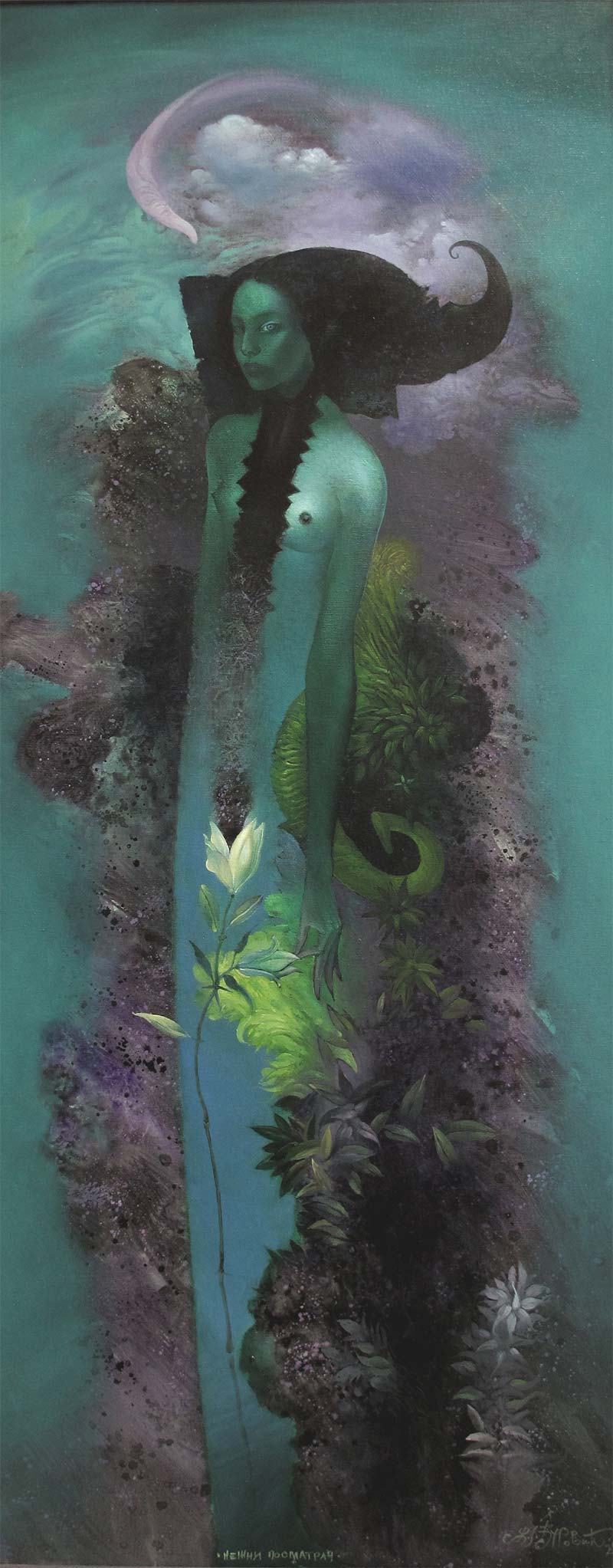 Gentle Observer, 125 x 50 cm, oil on canvas, 2010 – Željko Đurović