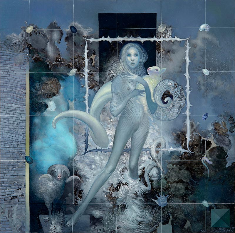 Geometrization of Nature, 80 x 80 cm, oil on canvas, 2015 – Željko Đurović