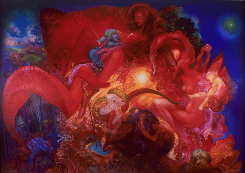 Great Celestial Painting, 135 x 195 cm, oil on canvas, 1998 – Željko Đurović