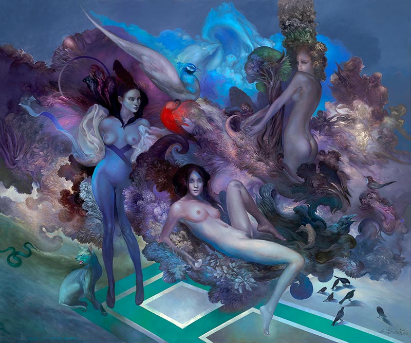 Green Danger, 163 x 195 cm, oil on canvas, 2023 – Željko Đurović