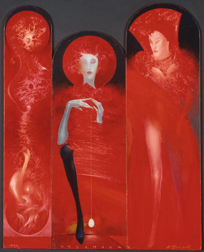 In Expectation, 39 x 30 cm, oil on board, 1994 – Željko Đurović