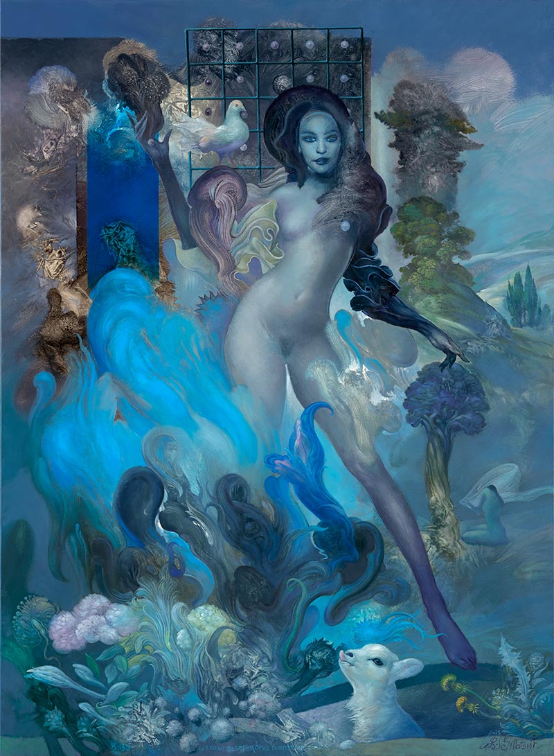 In the Field of Flawless Geometry, 130 x 95 cm, oil on canvas, 2023 – Željko Đurović