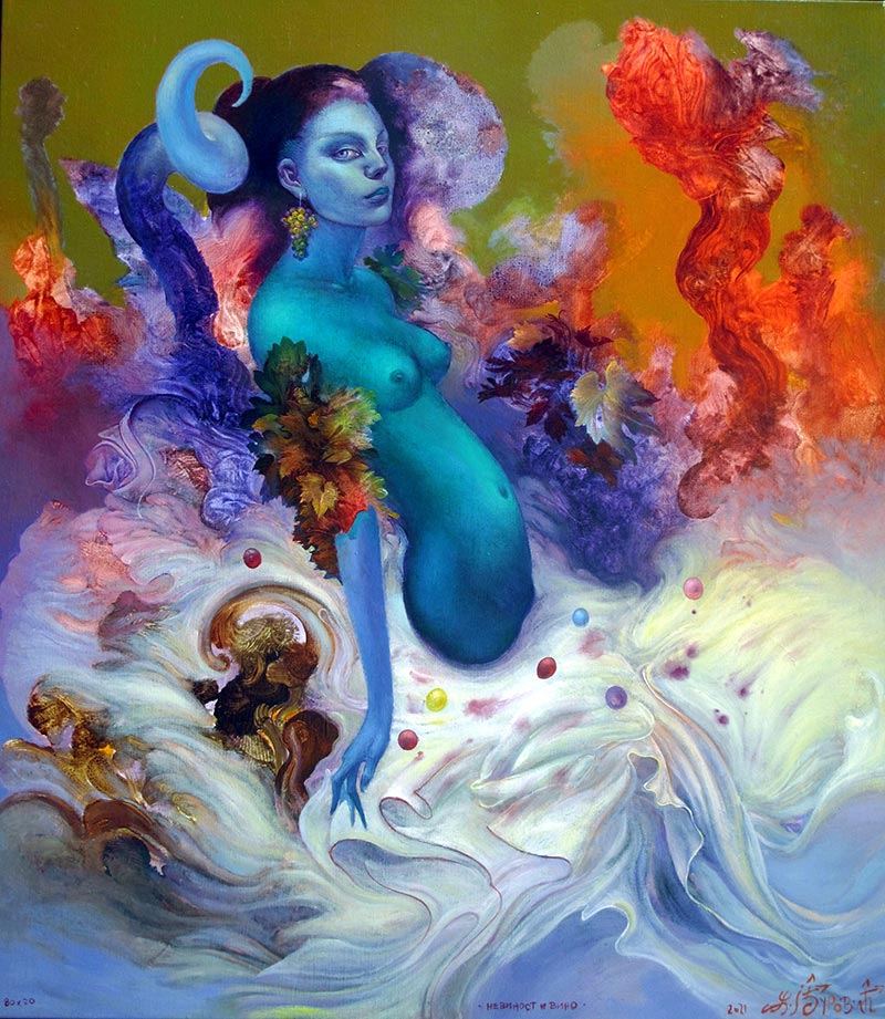 Innocence and Wine, 70 x 80 cm, 2021 – Željko Đurović