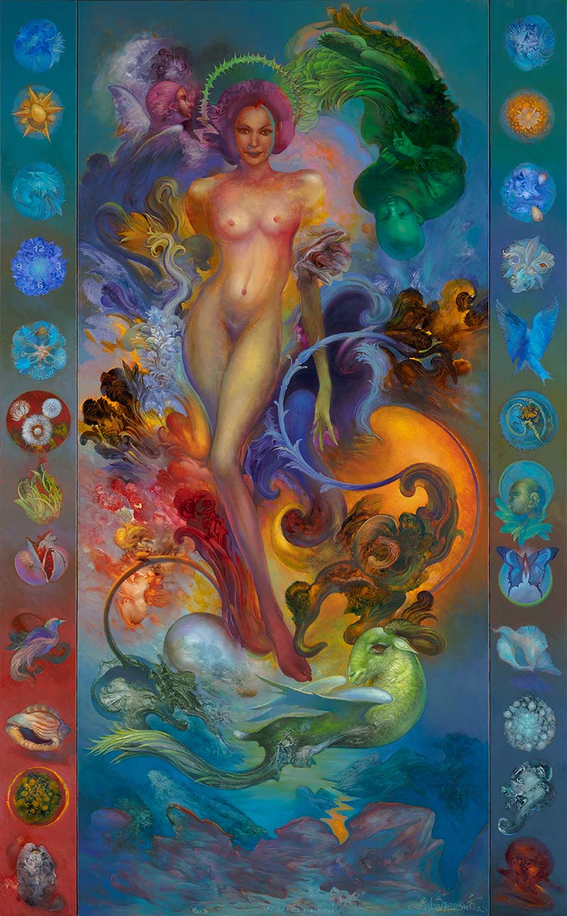Circles of My Youth, 180 x 110 cm, oil on canvas, 2021 – Željko Đurović
