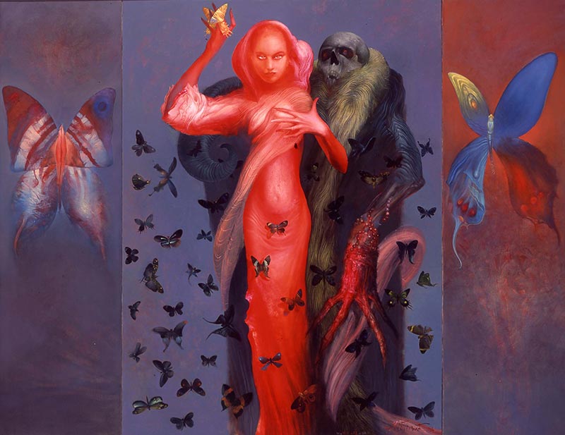 Maiden and Death, 107 x 130 cm, oil on canvas, 2004 – Željko Đurović