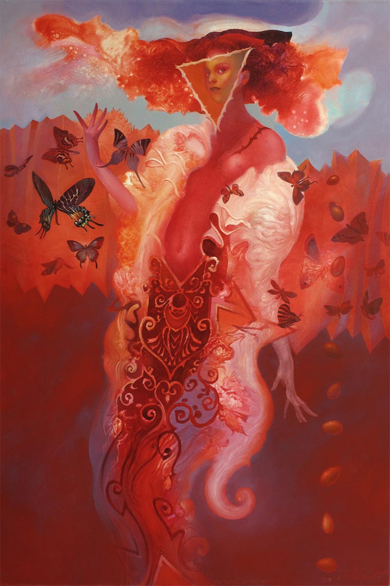 Queen of Butterflies, 114 x 76 cm, oil on canvas, 2010 – Željko Đurović