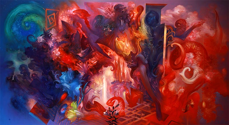 Quiescency Kills the Stars, 100 x 180 cm, oil on canvas, 2011 – Željko Đurović