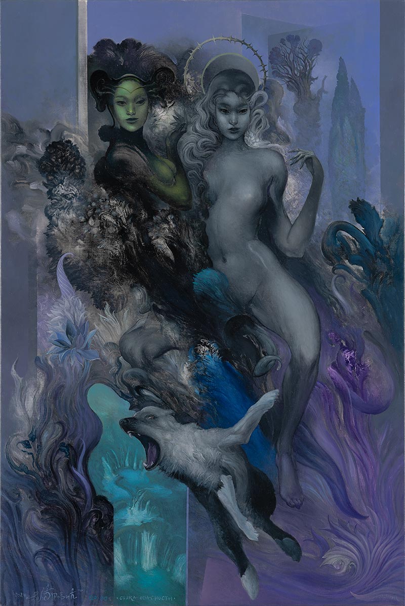 Shadow of Danger, 120 x 80 cm, oil on canvas, 2024 – Željko Đurović