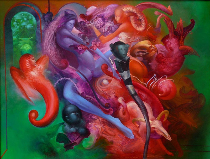 Some New Angels, 95 x 120 cm, oil on canvas, 2000 – Željko Đurović