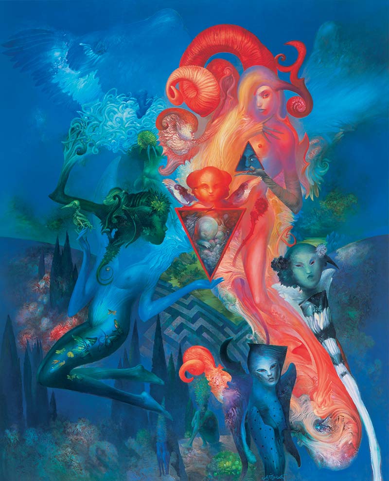 Some New Angels – Portrait of the Alchemist, 195 x 162 cm, oil on canvas, 2006 – Željko Đurović