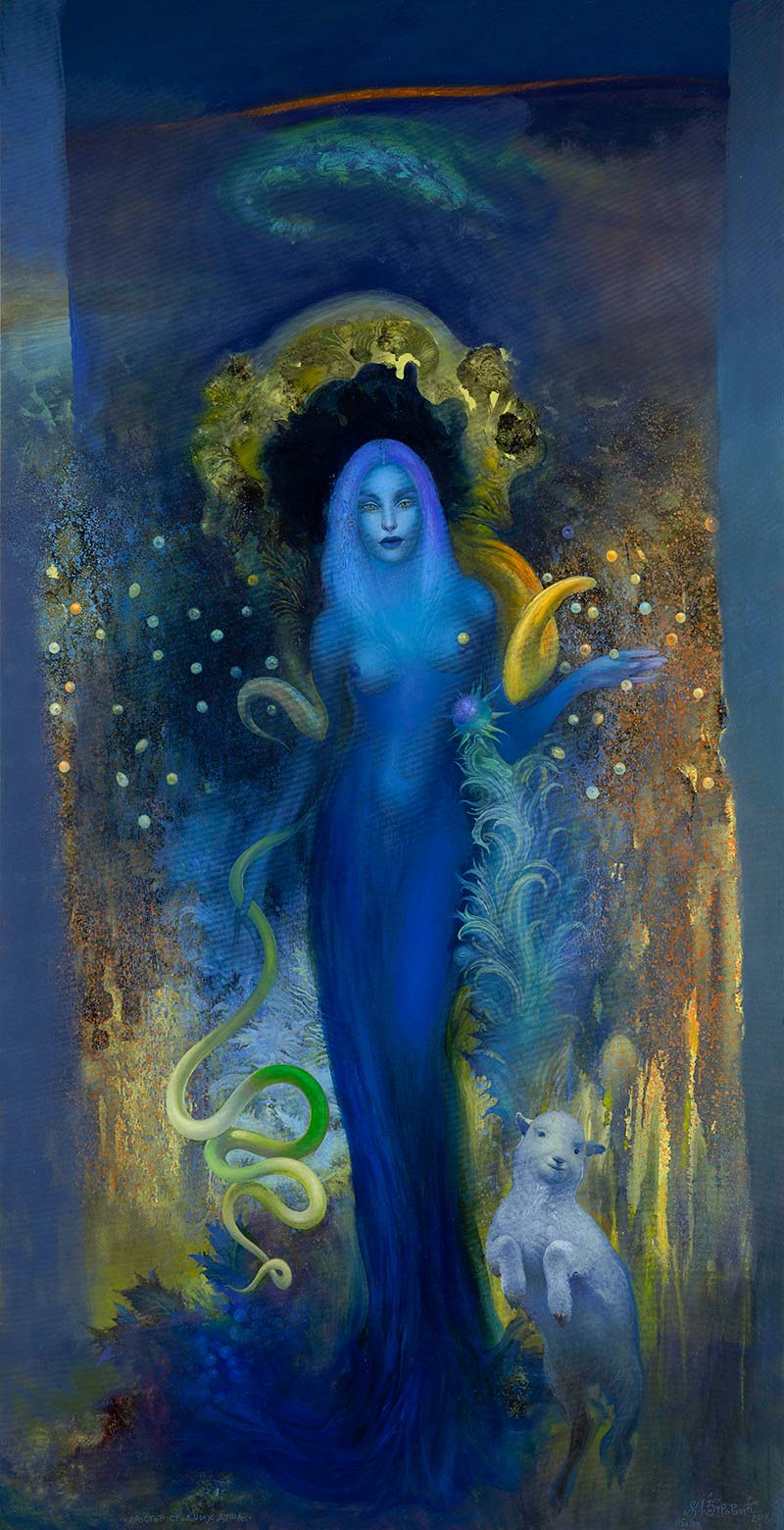 Spaces of Kindred Souls, 220 x 100 cm, oil on canvas, 2018 – Željko Đurović
