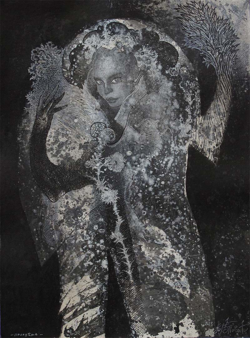 Spring, 40 x 30 cm, mixed media, 2023 – Željko Đurović