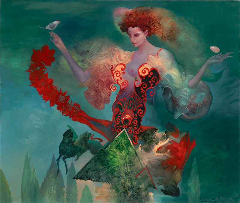 Totem, 90 x 80 cm, oil on canvas, 2008 – Željko Đurović