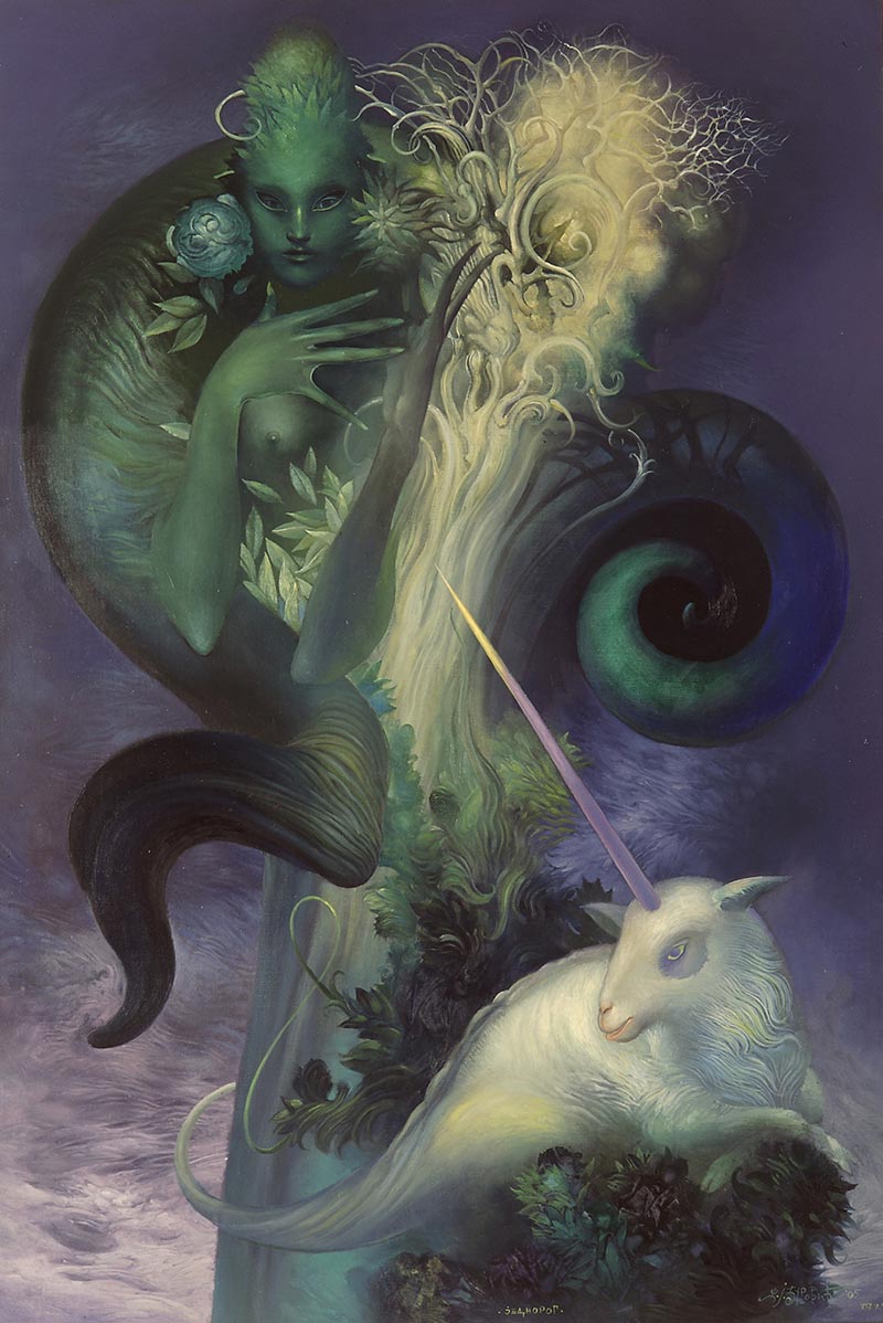 Unicorn, 107 x 72 cm, oil on canvas, 2005 – Željko Đurović. Collection of Klaus Brusen.