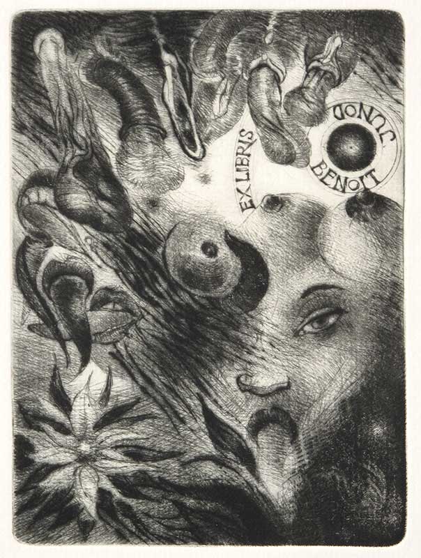 Ex Libris for Benoit Junod – graphic print by Željko Đurović.